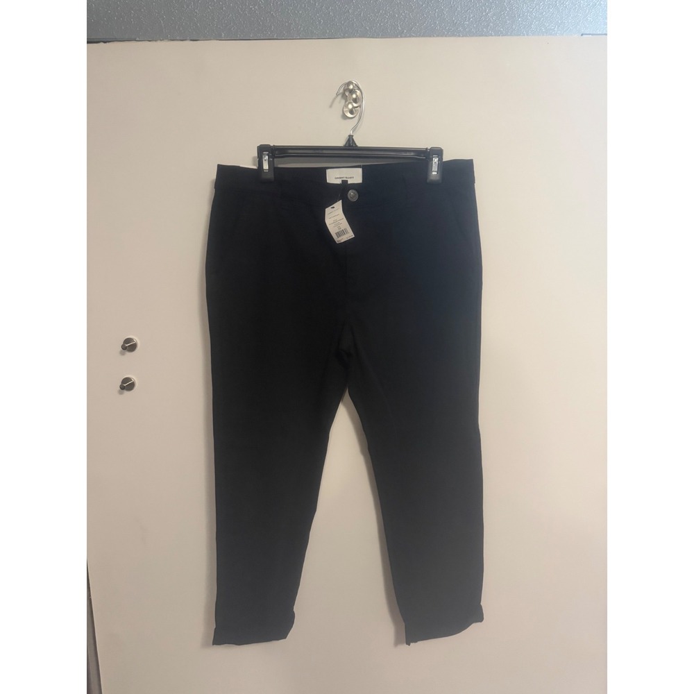 Current/Elliott Black Cotton Viscose Stretch Twill Trousers Pants Size 29 NEW